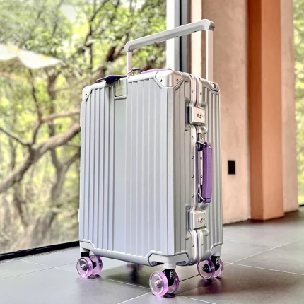 Z1078 Women's Wide-Tube Telescopic Handle Luggage 2025 New Style 20-inch Carry-On Suitcase