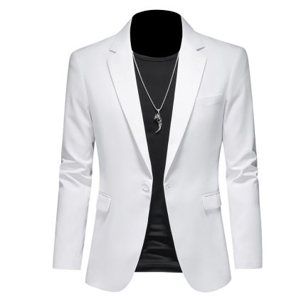 K041 Men's Casual Blazer, Plus Size Slim-Fit Suit Jacket